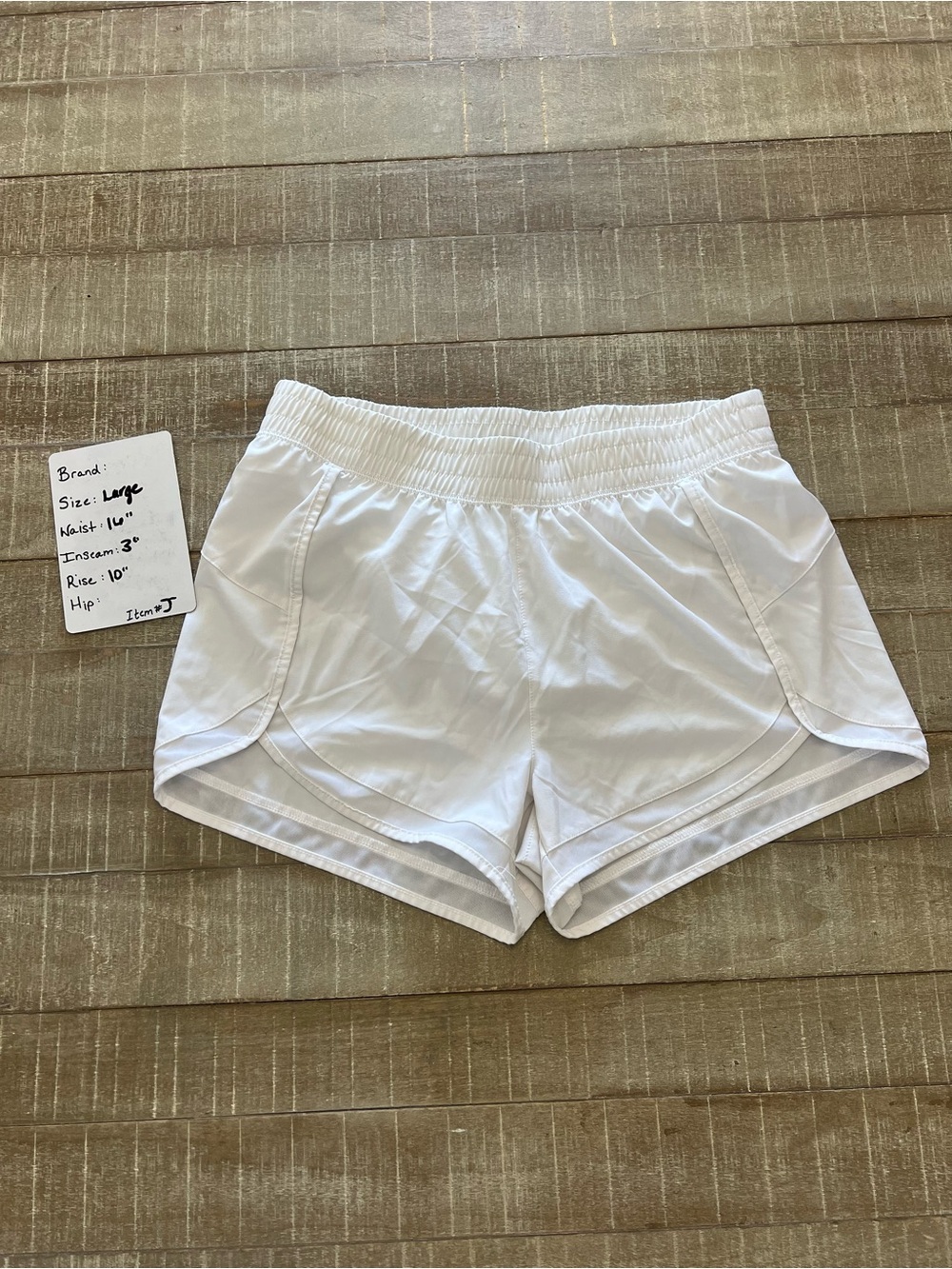 GAIAM White Women’s Athletic Running Shorts with Side Panels